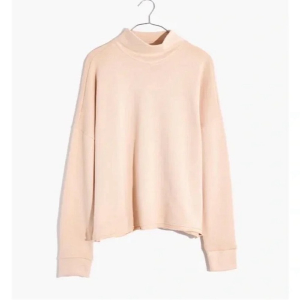 Madewell Women’s Pink Mock neck Sweatshirt